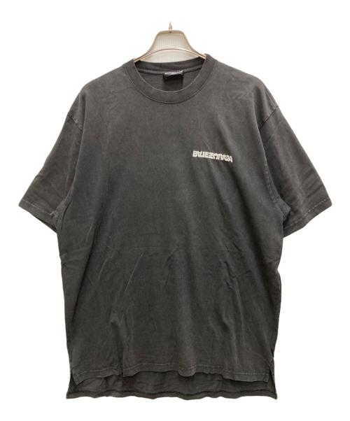 BALENCIAGA（バレンシアガ）BALENCIAGA (バレンシアガ) ターンロゴプリントTシャツ ブラック サイズ:SIZE 3の古着・服飾アイテム