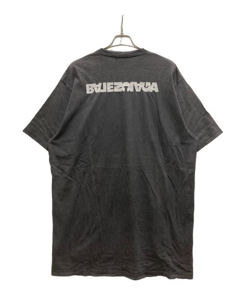 BALENCIAGA（バレンシアガ）BALENCIAGA (バレンシアガ) ターンロゴプリントTシャツ ブラック サイズ:SIZE 3の古着・服飾アイテム