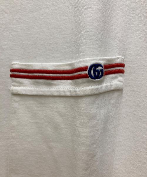 GUCCI（グッチ）GUCCI (グッチ) ポケットTシャツ ホワイト サイズ:Ⅿの古着・服飾アイテム