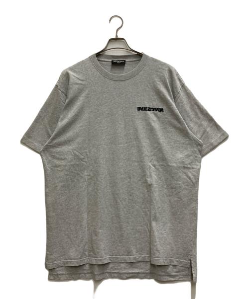 BALENCIAGA（バレンシアガ）BALENCIAGA (バレンシアガ) ターンロゴプリントTシャツ グレー サイズ:3の古着・服飾アイテム