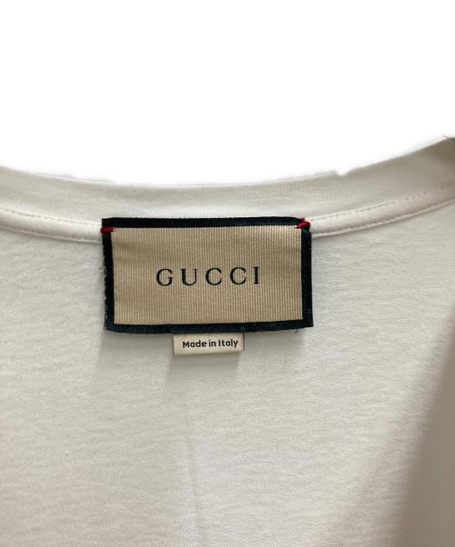 GUCCI（グッチ）GUCCI (グッチ) バニー ロゴプリントTee ホワイト サイズ:XLの古着・服飾アイテム