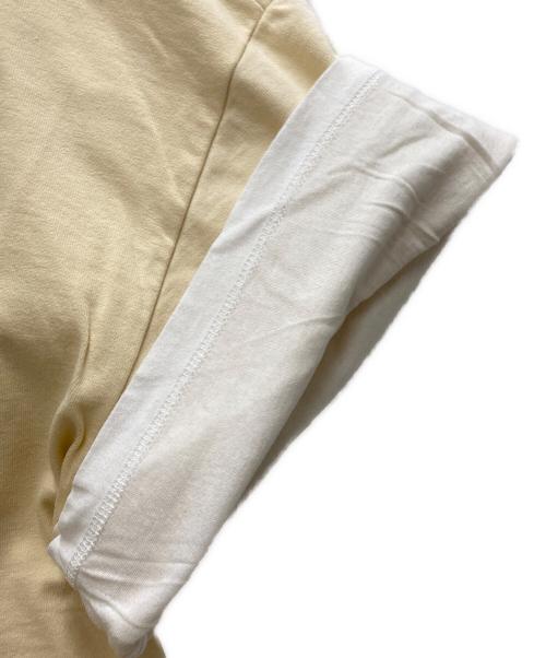 JIL SANDER（ジルサンダー）JIL SANDER (ジルサンダー) ダブルレイヤード半袖カットソー イエロー サイズ:48の古着・服飾アイテム