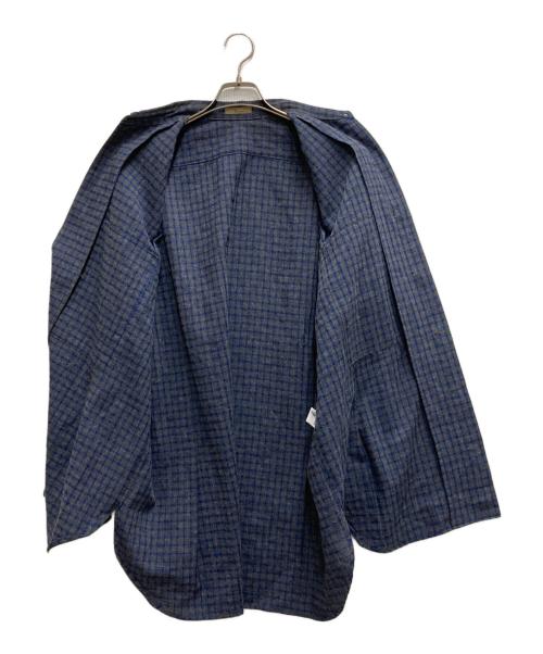 Y's for men（ワイズフォーメン）Y's for men (ワイズフォーメン) ウールチェックシャツ ネイビー×グレー サイズ:不明の古着・服飾アイテム