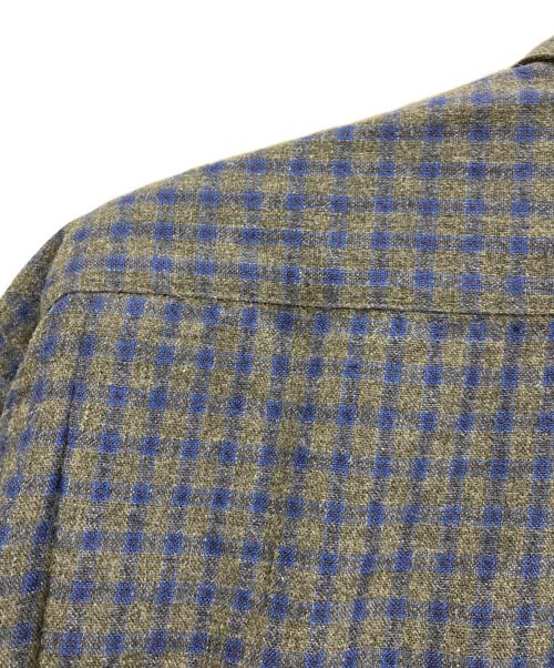 Y's for men（ワイズフォーメン）Y's for men (ワイズフォーメン) ウールチェックシャツ ネイビー×グレー サイズ:不明の古着・服飾アイテム
