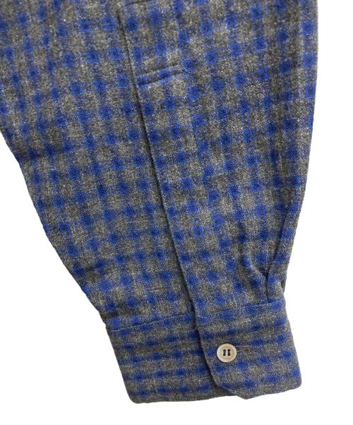 Y's for men（ワイズフォーメン）Y's for men (ワイズフォーメン) ウールチェックシャツ ネイビー×グレー サイズ:不明の古着・服飾アイテム
