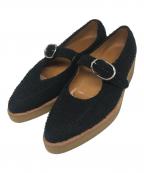 SYUMAN.シュウマン）の古着「ツイードメリージェーン」｜ブラック