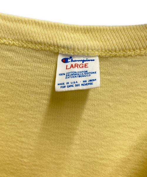 Champion（チャンピオン）Champion (チャンピオン) 80'S ロゴTシャツ イエロー サイズ:Lの古着・服飾アイテム