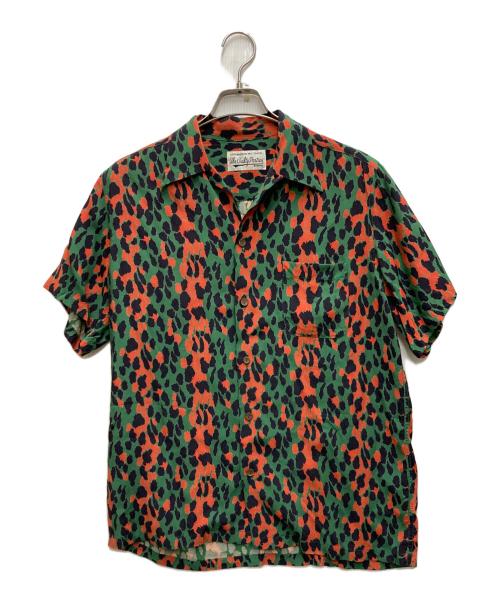 WACKO MARIA（ワコマリア）WACKO MARIA (ワコマリア) LEOPARD HAWAIIAN SHIRT グリーン×レッド サイズ:Ⅿの古着・服飾アイテム