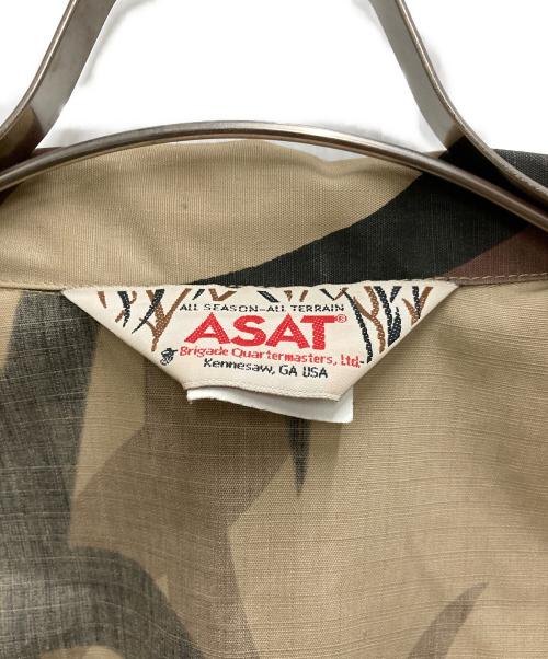 ASAT（アサット）ASAT (アサット) 90’s トライバル カモ シャツ ベージュ×グレー サイズ:Ⅼの古着・服飾アイテム