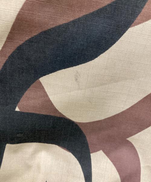 ASAT（アサット）ASAT (アサット) 90’s トライバル カモ シャツ ベージュ×グレー サイズ:Ⅼの古着・服飾アイテム