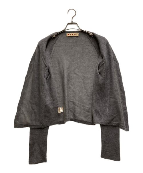 MARNI（マルニ）MARNI (マルニ) モヘアブレンドカーディガン グレー サイズ:40の古着・服飾アイテム