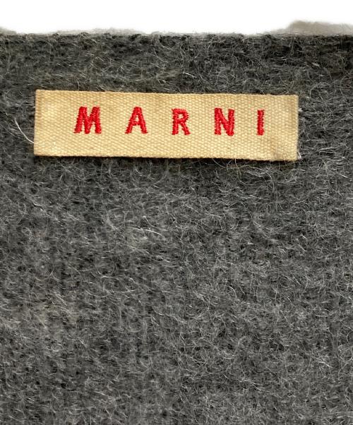 MARNI（マルニ）MARNI (マルニ) モヘア丸首カーディガン グレー サイズ:40の古着・服飾アイテム
