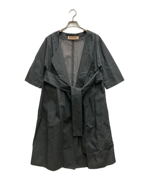 MARNI（マルニ）MARNI (マルニ) コットンノーカラーコート グレー サイズ:40の古着・服飾アイテム