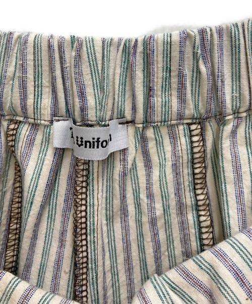 This Uniform（ディスユニフォーム）This Uniform (ディスユニフォーム) Long Stripe Boxer Shorts グリーン×ネイビー サイズ:不明の古着・服飾アイテム