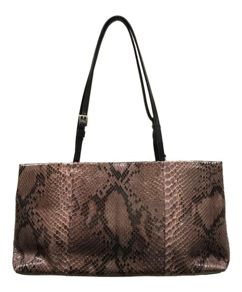 PRADA（プラダ）PRADA (プラダ) パイソンハンドバッグ パープルの古着・服飾アイテム