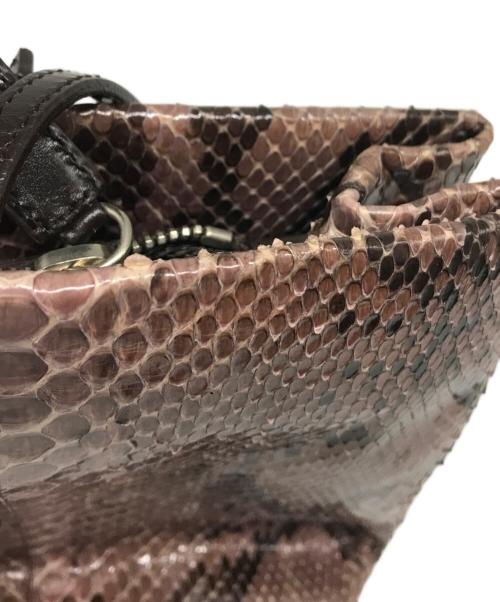 PRADA（プラダ）PRADA (プラダ) パイソンハンドバッグ パープルの古着・服飾アイテム