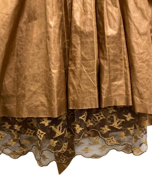 LOUIS VUITTON（ルイ ヴィトン）LOUIS VUITTON (ルイ ヴィトン) モノグラムレースキャミドレス ブラウン サイズ:34の古着・服飾アイテム