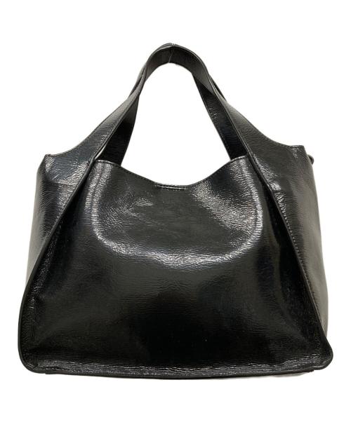 STELLA McCARTNEY（ステラマッカートニー）STELLA McCARTNEY (ステラマッカートニー) PVCレザー2WAYトートバッグ ブラックの古着・服飾アイテム