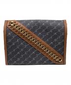 STELLA McCARTNEYステラマッカートニー）の古着「ジップデザインロゴショルダーバッグ」｜ネイビー