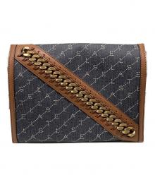 STELLA McCARTNEY（ステラマッカートニー）の古着「ジップデザインロゴショルダーバッグ」｜ネイビー