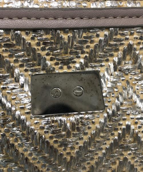 JIMMY CHOO（ジミーチュウ）JIMMY CHOO (ジミーチュウ) ラフィアハンドバッグ ベージュの古着・服飾アイテム