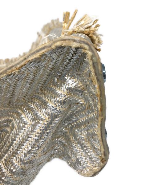 JIMMY CHOO（ジミーチュウ）JIMMY CHOO (ジミーチュウ) ラフィアハンドバッグ ベージュの古着・服飾アイテム