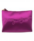 JIMMY CHOOジミーチュウ）の古着「サテンロゴポーチ」｜パープル