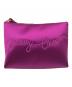 JIMMY CHOO（ジミーチュウ）の古着「サテンロゴポーチ」｜パープル