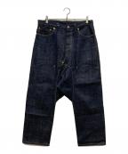 FUMITO GANRYUフミトガンリュウ）の古着「デニムサルエルパンツ」｜ネイビー