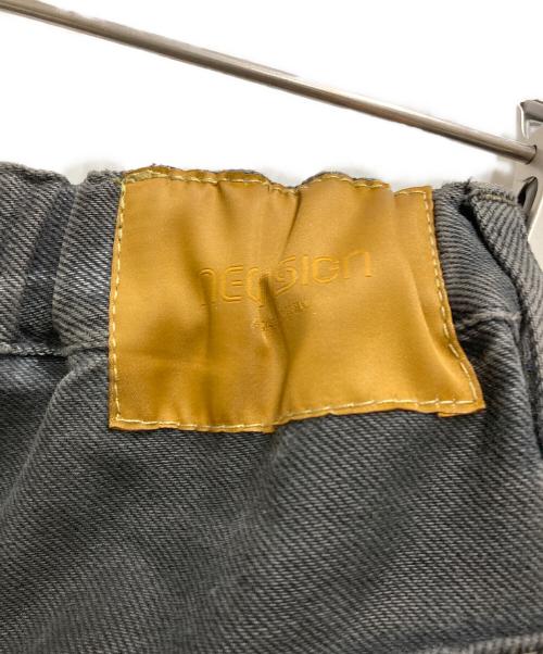 NEON SIGN（ネオンサイン）NEON SIGN (ネオンサイン) W BLACK WIDE DENIM SLACKS グレー サイズ:42の古着・服飾アイテム