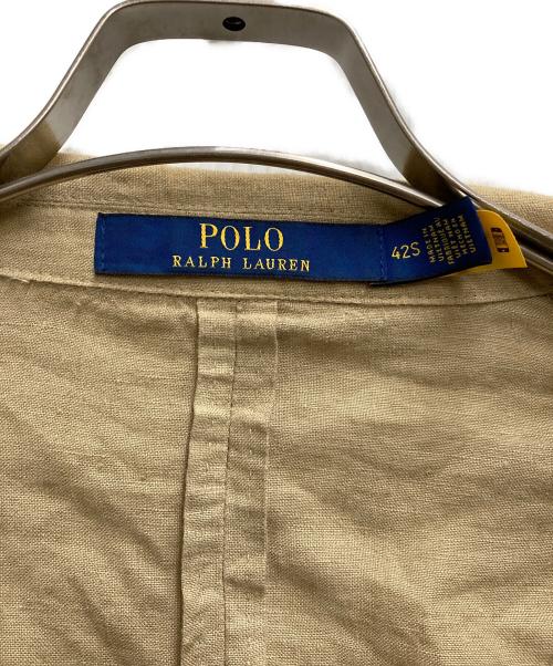 POLO RALPH LAUREN（ポロ・ラルフローレン）POLO RALPH LAUREN (ポロ・ラルフローレン) リネン2Bセットアップ ベージュ サイズ: 42R/W36の古着・服飾アイテム