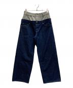 sodukスドーク）の古着「easy layered denim trousers」｜インディゴ