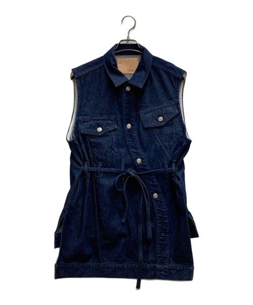 soduk（スドーク）soduk (スドーク) wave denim vest インディゴ サイズ:FREEの古着・服飾アイテム