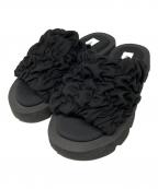 ENFOLDエンフォルド）の古着「WAVE SANDAL」｜ブラック