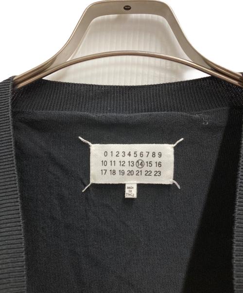 Maison Margiela（メゾンマルジェラ）Maison Margiela (メゾンマルジェラ) コットンレーヨンVネックニット ブラック サイズ:Ⅿの古着・服飾アイテム