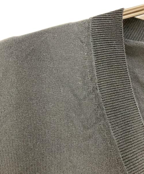 Maison Margiela（メゾンマルジェラ）Maison Margiela (メゾンマルジェラ) コットンレーヨンVネックニット ブラック サイズ:Ⅿの古着・服飾アイテム