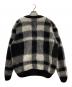 MAISON KITSUNE (メゾンキツネ) BRUSHED MOHAIR CHECK CARDIGAN ブラック サイズ:Ⅿ：11000円