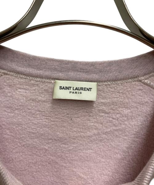 Saint Laurent Paris（サンローランパリ）Saint Laurent Paris (サンローランパリ) カレッジロゴスウェット ピンク サイズ:Sの古着・服飾アイテム