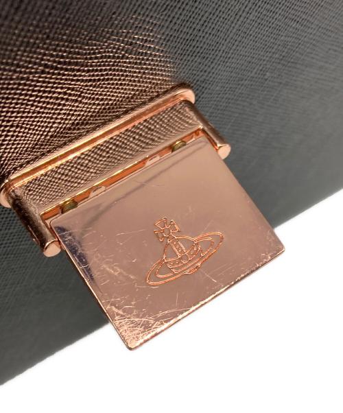 Vivienne Westwood（ヴィヴィアンウエストウッド）Vivienne Westwood (ヴィヴィアンウエストウッド) サフィアーノチェーンショルダーバッグ ブラックの古着・服飾アイテム