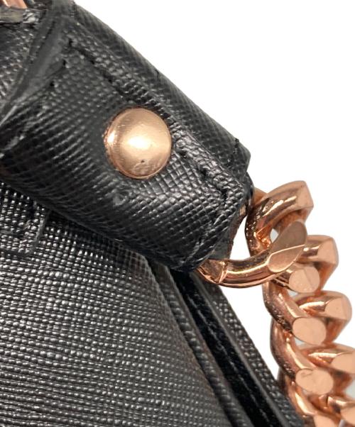 Vivienne Westwood（ヴィヴィアンウエストウッド）Vivienne Westwood (ヴィヴィアンウエストウッド) サフィアーノチェーンショルダーバッグ ブラックの古着・服飾アイテム