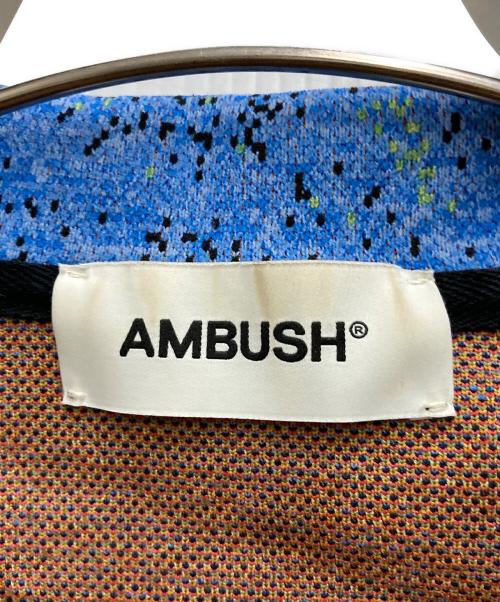 AMBUSH（アンブッシュ）AMBUSH (アンブッシュ) JACQUARD HALF ZIP POLO ブルー×オレンジ サイズ:XSの古着・服飾アイテム