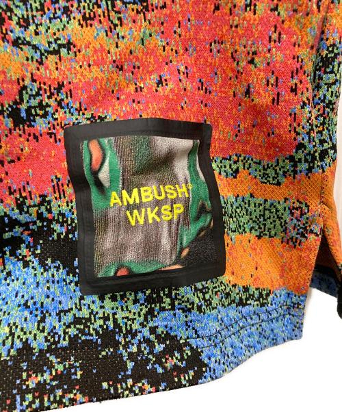 AMBUSH（アンブッシュ）AMBUSH (アンブッシュ) JACQUARD HALF ZIP POLO ブルー×オレンジ サイズ:XSの古着・服飾アイテム