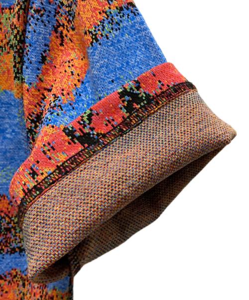 AMBUSH（アンブッシュ）AMBUSH (アンブッシュ) JACQUARD HALF ZIP POLO ブルー×オレンジ サイズ:XSの古着・服飾アイテム