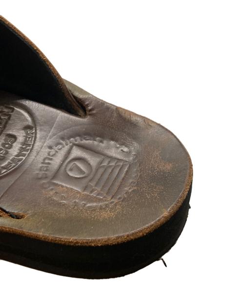 The Sandalman（ザサンダルマン）THE SANDALMAN (ザサンダルマン) レザーモンクサンダル ブラウン サイズ:7の古着・服飾アイテム