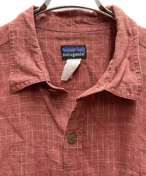 Patagonia（パタゴニア）Patagonia (パタゴニア) 00'S Plaid Hemp L/S Shirt レッド サイズ:Ｌの古着・服飾アイテム
