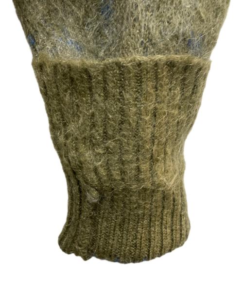 South2 West8（サウスツー ウエストエイト）south2 west8 (サウスツー ウエストエイト) Loose Fit Crew Neck Cardigan カーキ×ネイビー サイズ:Sの古着・服飾アイテム