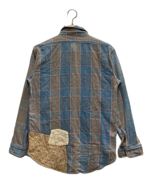 KAPITAL KOUNTRY（キャピタルカントリー）KAPITAL KOUNTRY (キャピタルカントリー) ボロチェックネルシャツ インディゴ サイズ:Ⅿの古着・服飾アイテム