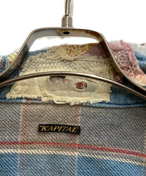 KAPITAL KOUNTRY（キャピタルカントリー）KAPITAL KOUNTRY (キャピタルカントリー) ボロチェックネルシャツ インディゴ サイズ:Ⅿの古着・服飾アイテム