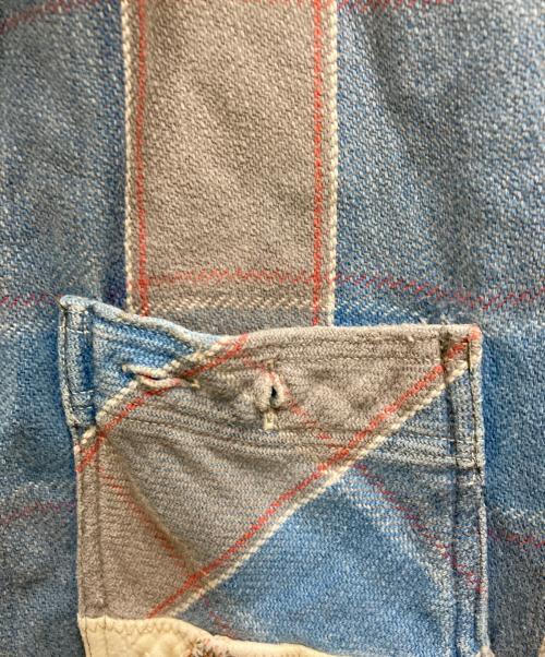 KAPITAL KOUNTRY（キャピタルカントリー）KAPITAL KOUNTRY (キャピタルカントリー) ボロチェックネルシャツ インディゴ サイズ:Ⅿの古着・服飾アイテム