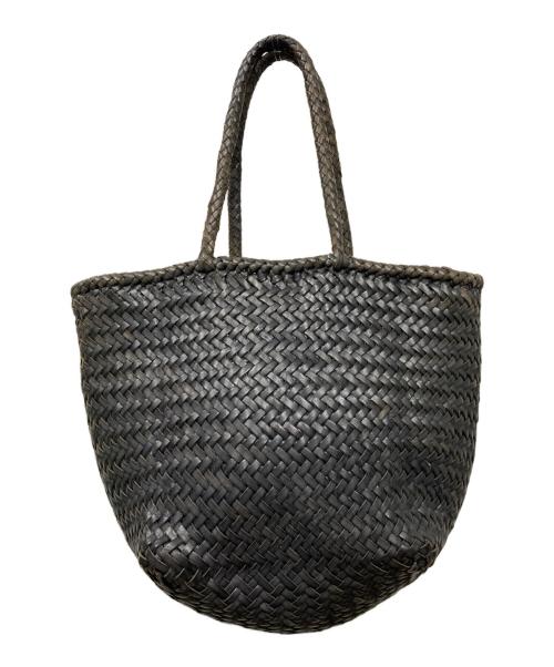 SAINT CHRISTOPHER（セント クリストファー）SAINT CHRISTOPHER (セント クリストファー) 編み込みトートバッグ ブラックの古着・服飾アイテム